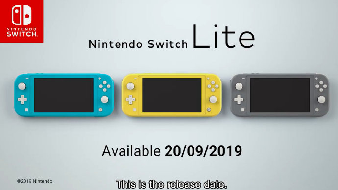 任天堂Switch Lite公布 9月20日发售
