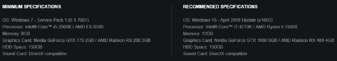 Rockstar《荒野大镖客：救赎 2》PC版硬盘要求至少需要150GB空间