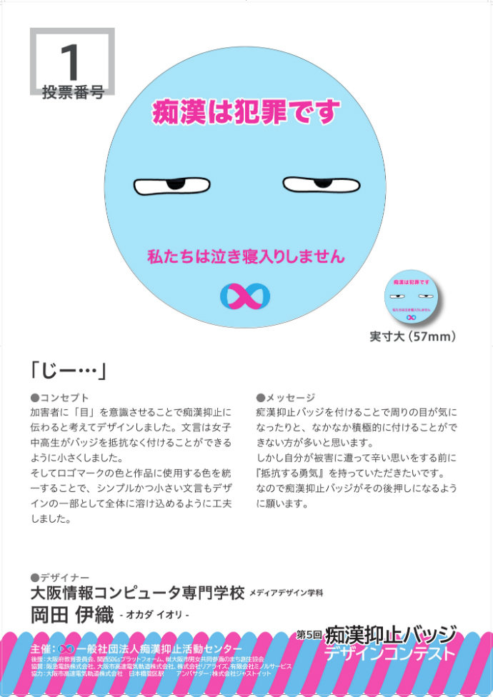 日本有爱团体组织发起的反抗痴汉徽章什么水平