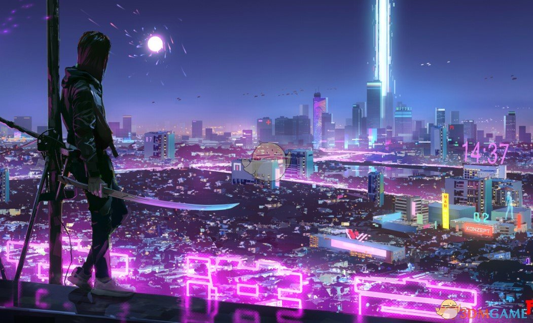 Wallpaper Engine 繁华赛博朋克城市夜景动态壁纸百度云迅雷下载 叽哩叽哩游戏网acg G站
