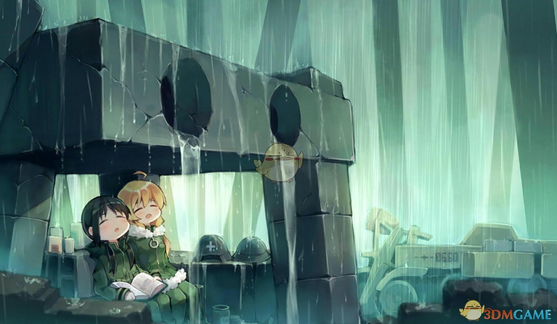 《Wallpaper Engine》少女终末旅行 - 建筑下避雨动态壁纸百度云下载