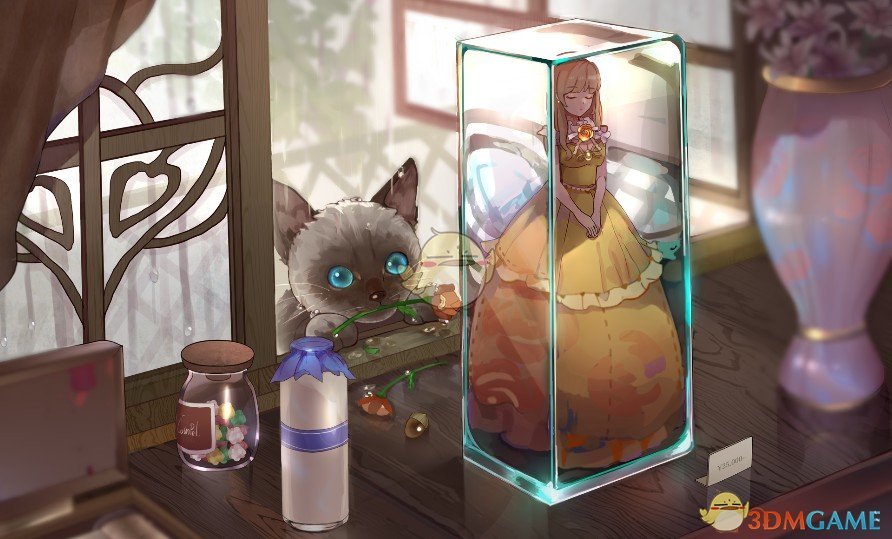 《Wallpaper Engine》猫与水晶盒中的少女动态壁纸百度云下载
