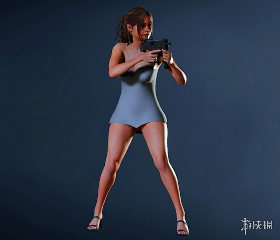 《生化危机2：重制版》克莱尔灰色吊带连衣裙MOD电脑版下载