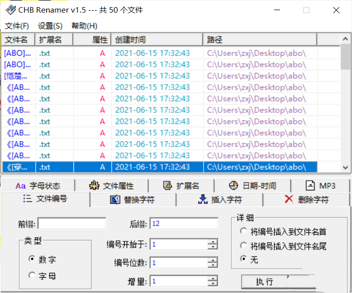 CHB Renamer电脑版下载v1.5   文件批量重命名工具