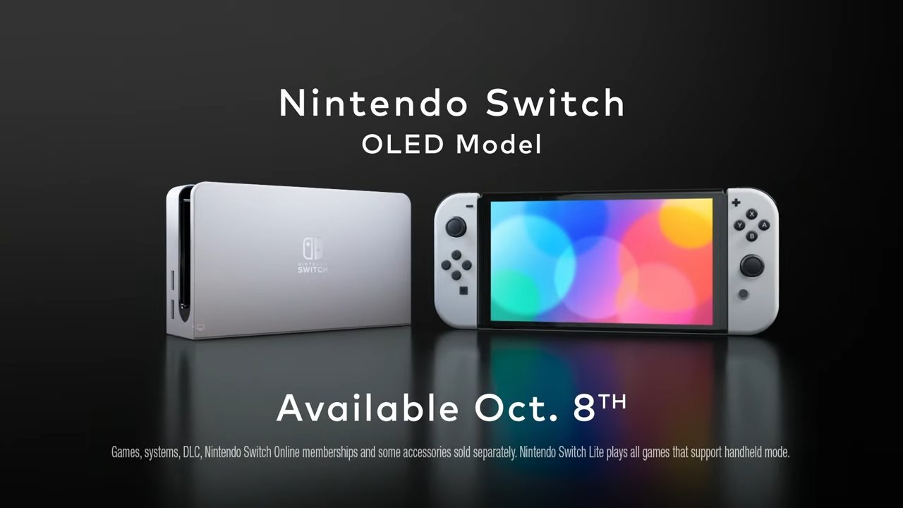 任天堂Switch新机型Nintendo Switch OLED Model将于10月8日推出