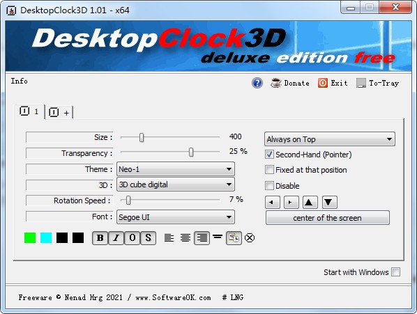 DesktopClock3D电脑版下载V1.03