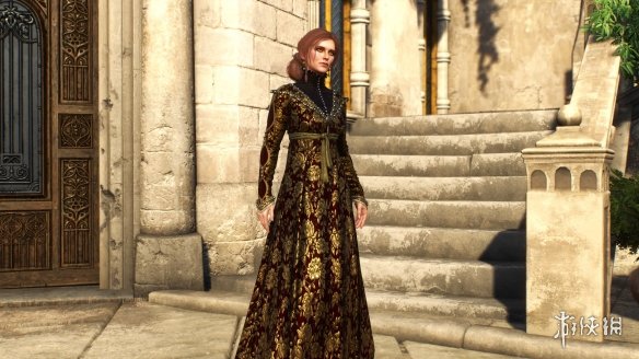 《巫师3：狂猎》特莉丝深红色连衣裙MOD电脑版下载