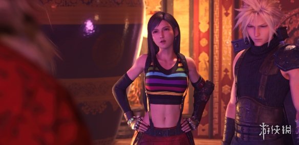 《最终幻想7：重制版》蒂法彩虹条纹红色裙子MOD电脑版下载