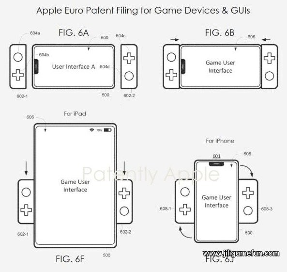 苹果公开游戏手柄专利，包含了三种不同的外观设计