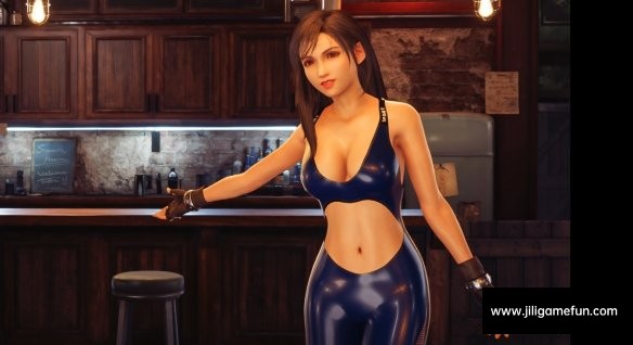 《最终幻想7：重制版》蒂法蓝色紧身瑜伽装v1.1MOD电脑版下载