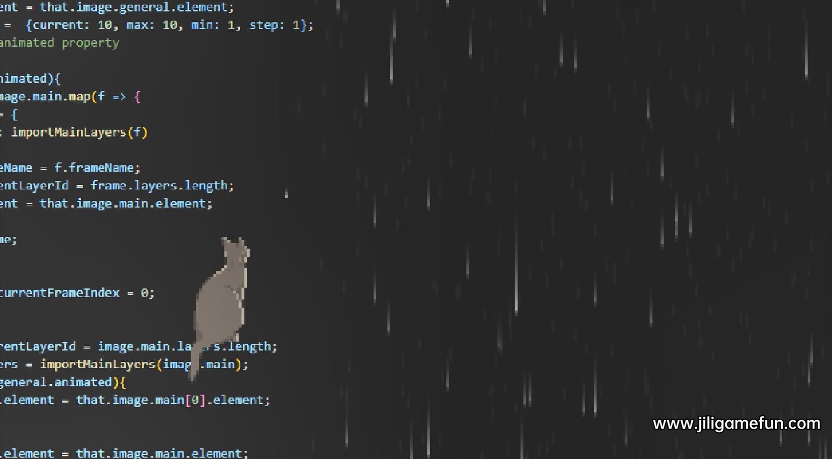 Wallpaper Engine 像素风代码页看雨的猫 动态壁纸电脑版下载