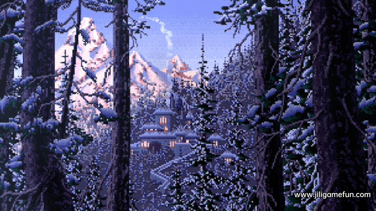 Wallpaper Engine 像素风雪山深处树冠视角 动态壁纸电脑版下载