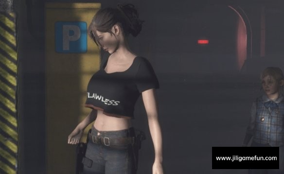 《生化危机2：重制版》克莱尔露脐黑T恤紧身牛仔库形象MOD电脑版下载