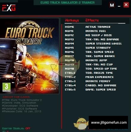 《欧洲卡车模拟2》v1.44十五项修改器[FutureX]电脑版下载