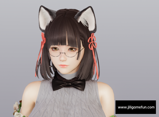 《AI少女》性感短裙黑发猫耳眼镜娘MOD电脑版下载