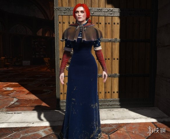 《巫师3：狂猎》特莉丝优雅深蓝色宫廷礼裙MOD电脑版下载