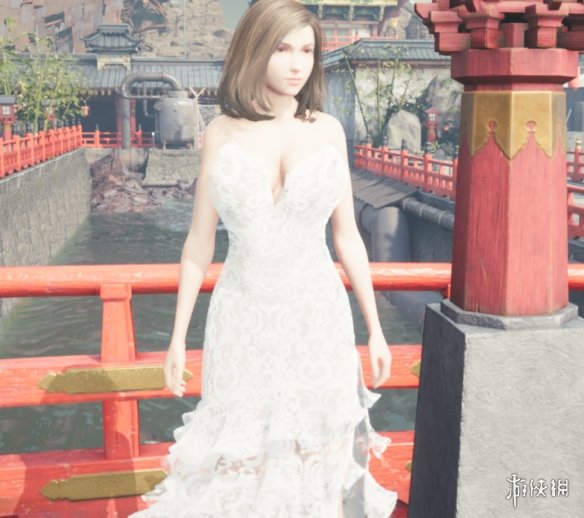 《最终幻想7：重制版》新娘蒂法白色蕾丝婚纱裙MOD电脑版下载