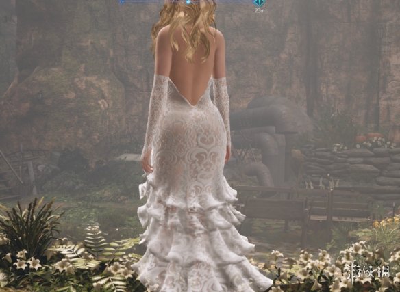 《最终幻想7：重制版》新娘爱丽丝白色蕾丝婚纱裙MOD电脑版下载