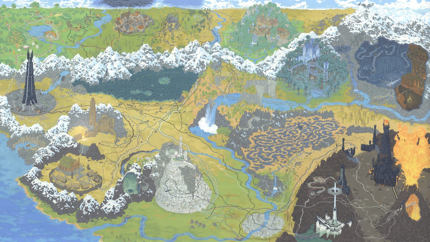 Wallpaper Engine 指环王霍比特人中土大陆地图 动态壁纸电脑版下载