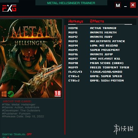 《重金属：地狱歌手》v2022.09.15十二项修改器FUTUREX版电脑版下载