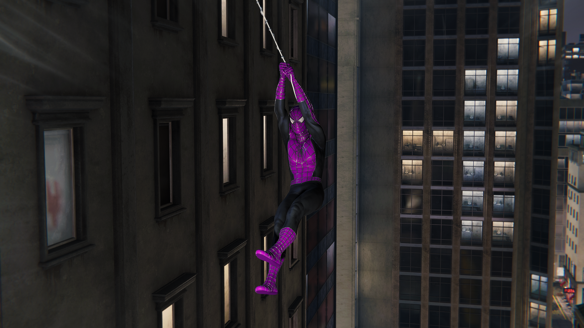 《漫威蜘蛛侠：重置版》紫色蛛网套装mod电脑版下载