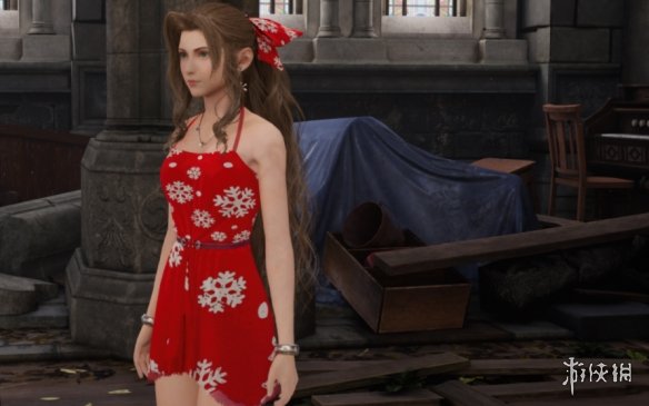 《最终幻想7：重制版》爱丽丝圣诞节雪花短款连衣裙MOD电脑版下载