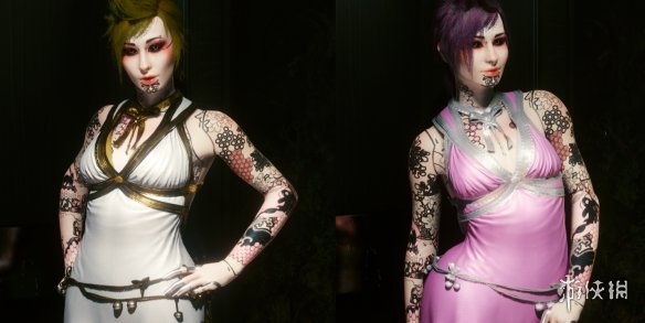 《赛博朋克2077》FF7蒂法多种颜色连衣裙MOD电脑版下载