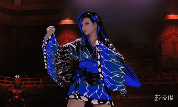 《最终幻想7：重制版》蒂法性感蓝色花纹和服MOD电脑版下载