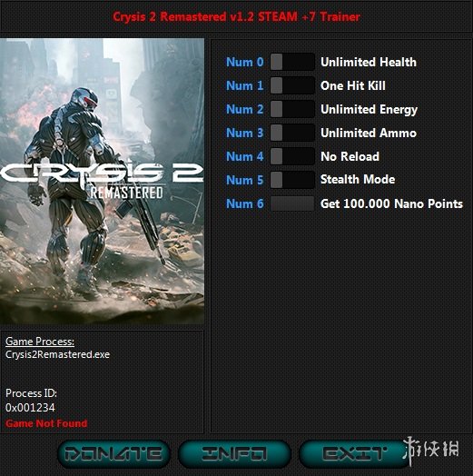 《孤岛危机2重制版》v1.2七项修改器HOG版电脑版下载