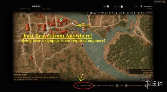 《巫师3次世代版》任意地点进行快速旅行MOD电脑版下载