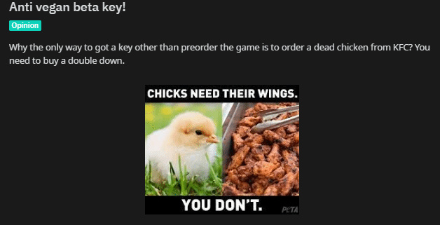 《暗黑破坏神4》肯德基联动惹怒素食主义者：小鸡需要它们的翅膀 二次世界 第3张
