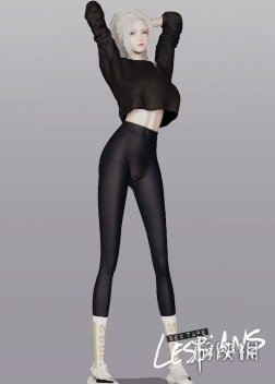 《AI少女》黑色紧身裤苗条少女MOD电脑版下载