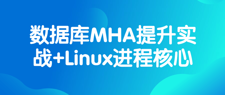 数据库MHA提升实战+Linux进程核心百度云阿里下载
