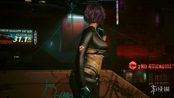 《赛博朋克2077》女V性感长袖露脐上衣电脑版下载