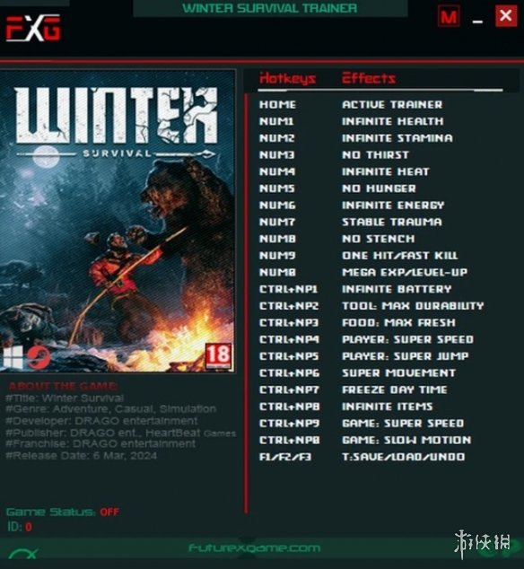 《冬日幸存者》v20240306二十一项修改器FUTUREX版电脑版下载