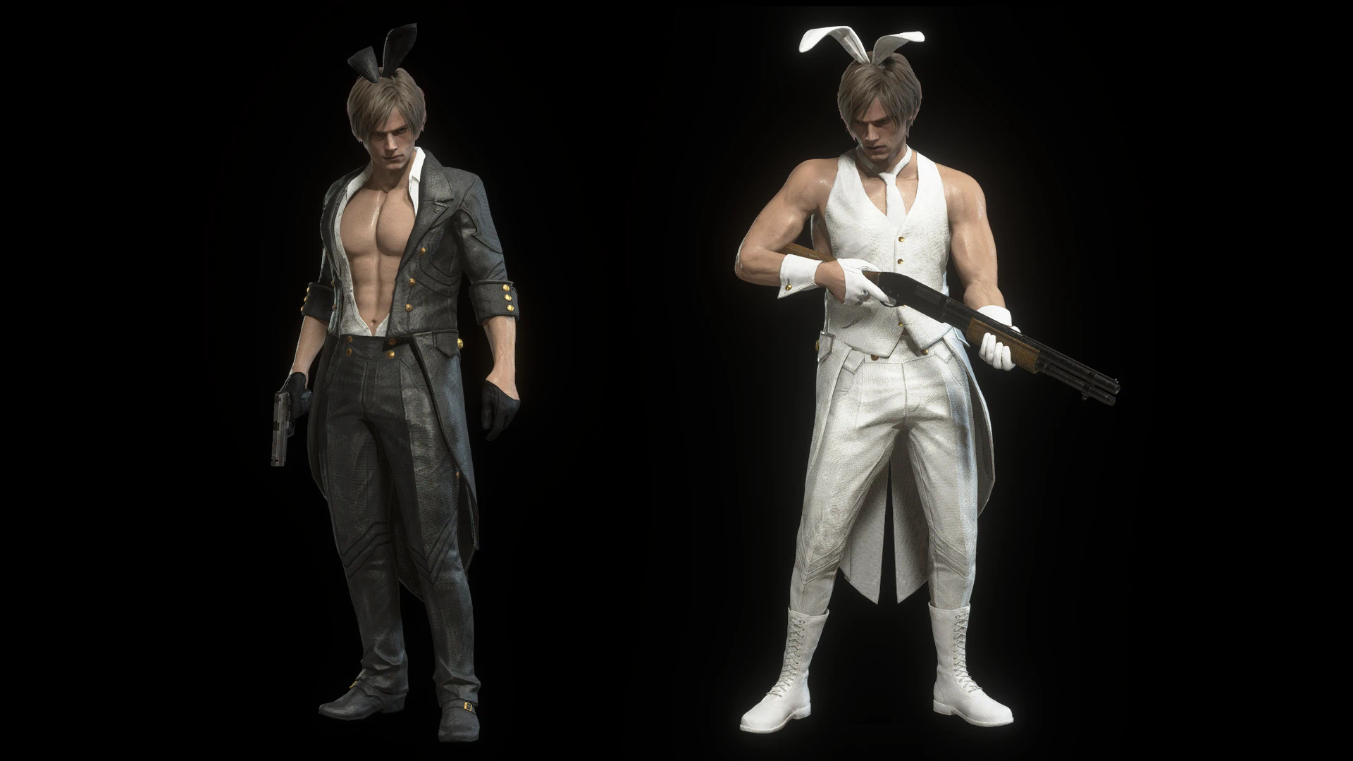 《生化危机4：重制版》里昂的黑白兔子装MOD电脑版下载