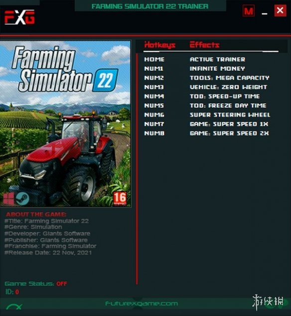 《模拟农场22》八项最新版修改器[v1.0-v1.14.0.0|FUTUREX版]电脑版下载
