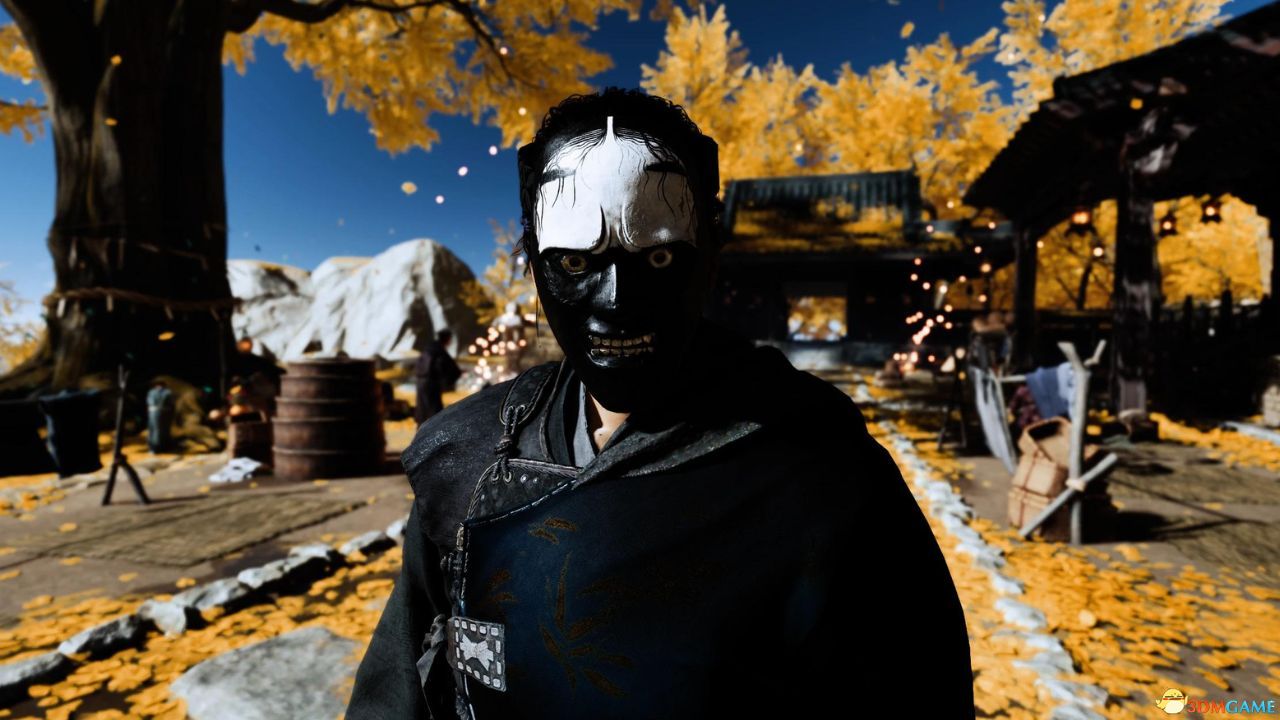 《对马岛之魂》黑白相间的武士面具MOD电脑版下载