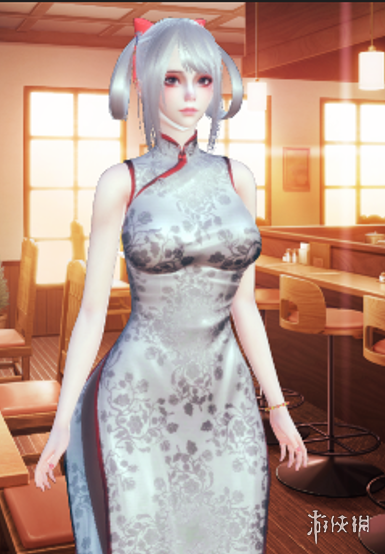 《AI少女》银发银装旗袍小姐姐MOD电脑版下载