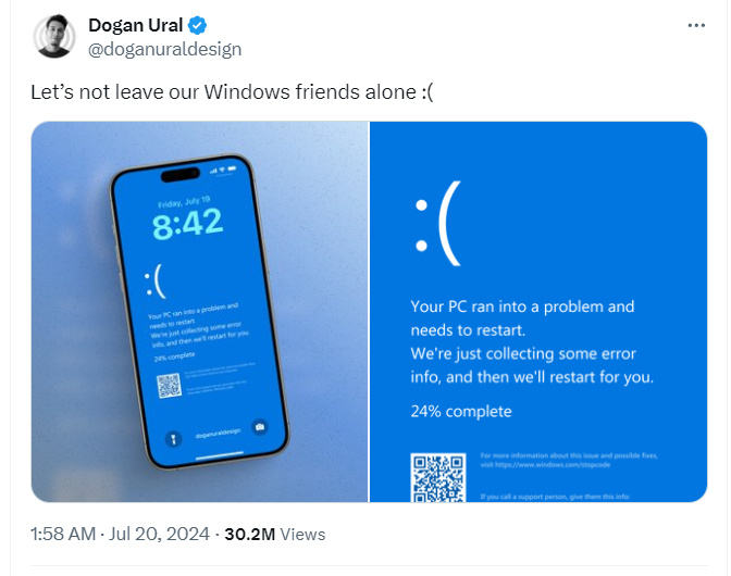 Windows故障（蓝屏）手机壁纸