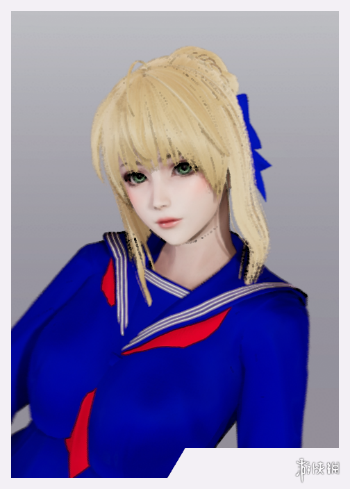 《AI少女》金发蓝色水手服少女MOD电脑版下载
