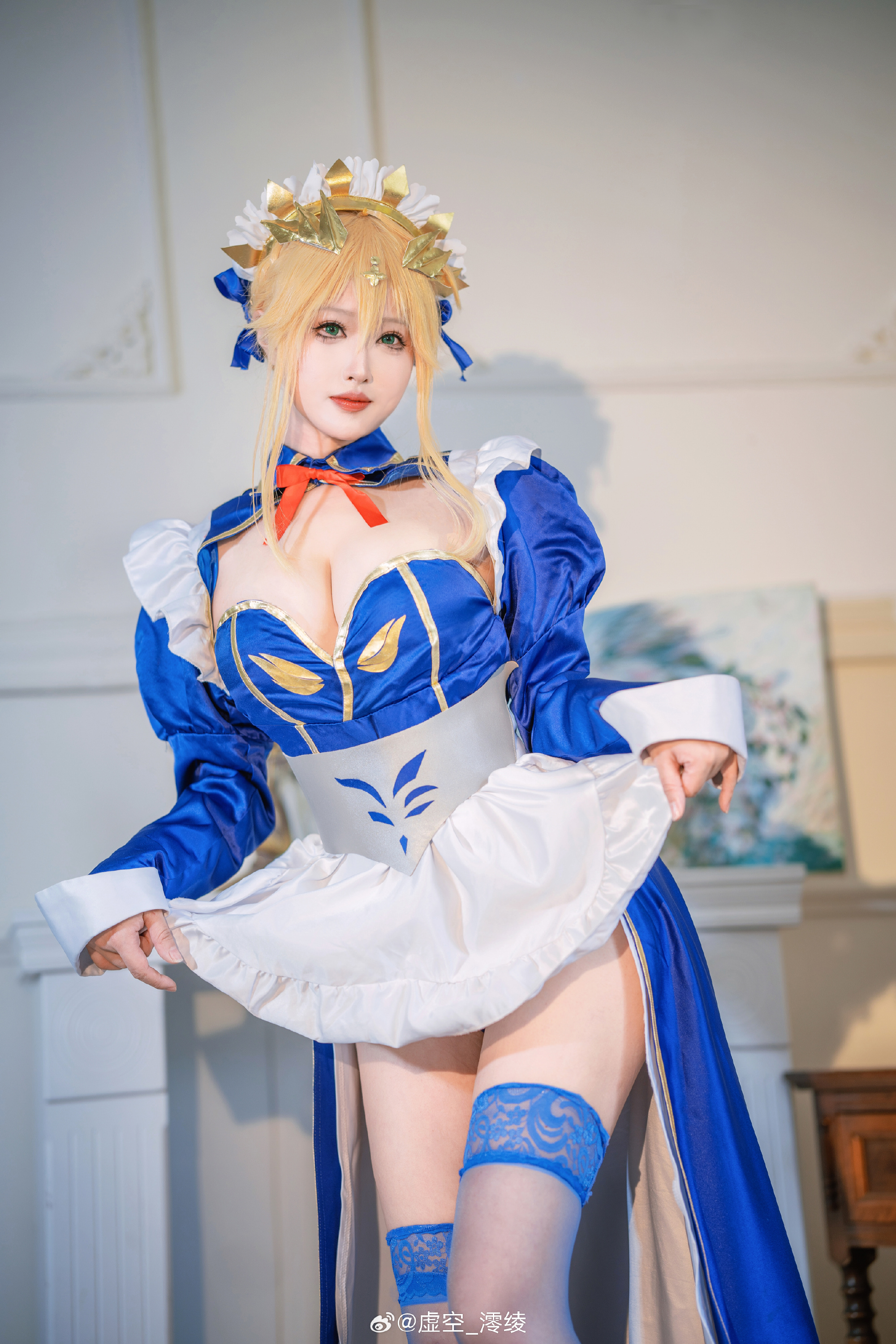 Cos美图-动漫Coser@虚空_澪绫 白枪呆女仆同人