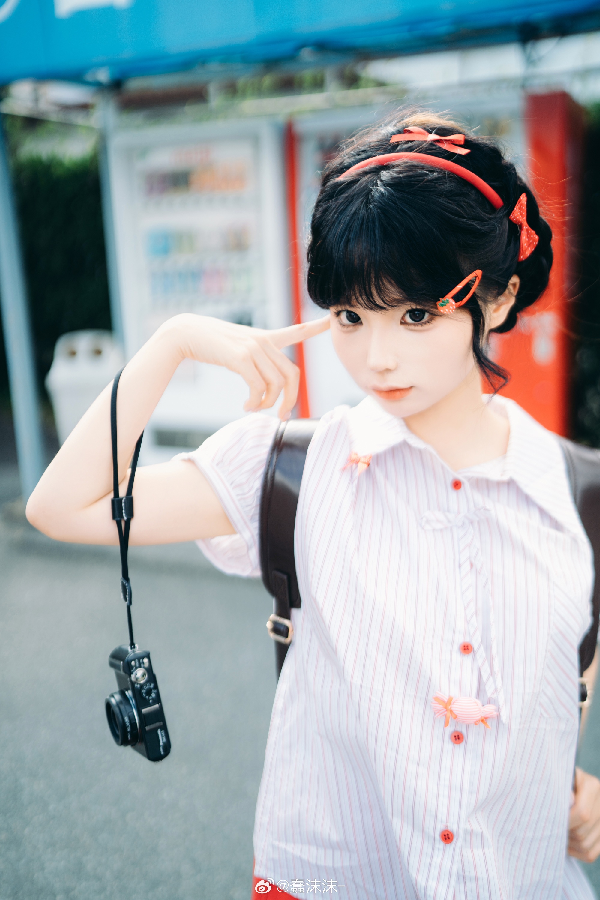 动漫Coser@蠢沫沫-《夏想》上册-造型⑤-红裙