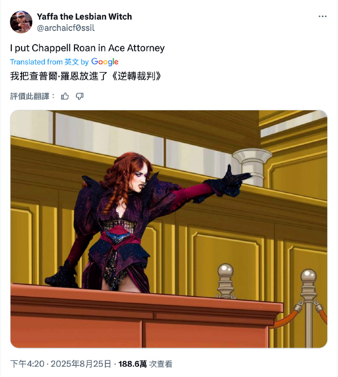 美國女歌手被做成《逆轉裁判》梗圖